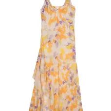 Платье асимметричного кроя с цветочным принтом