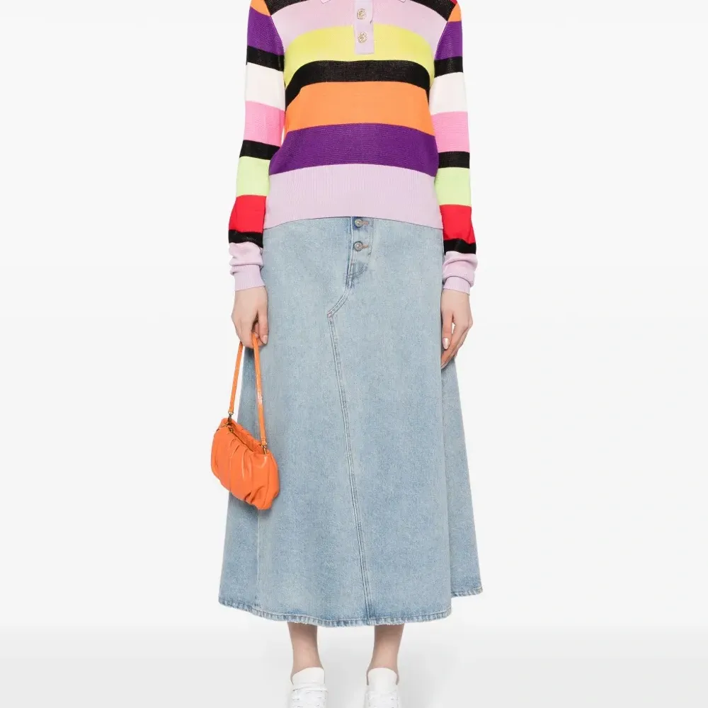 Полосатый джемпер Mary с воротником поло