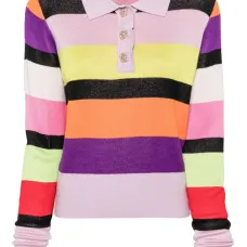 Полосатый джемпер Mary с воротником поло