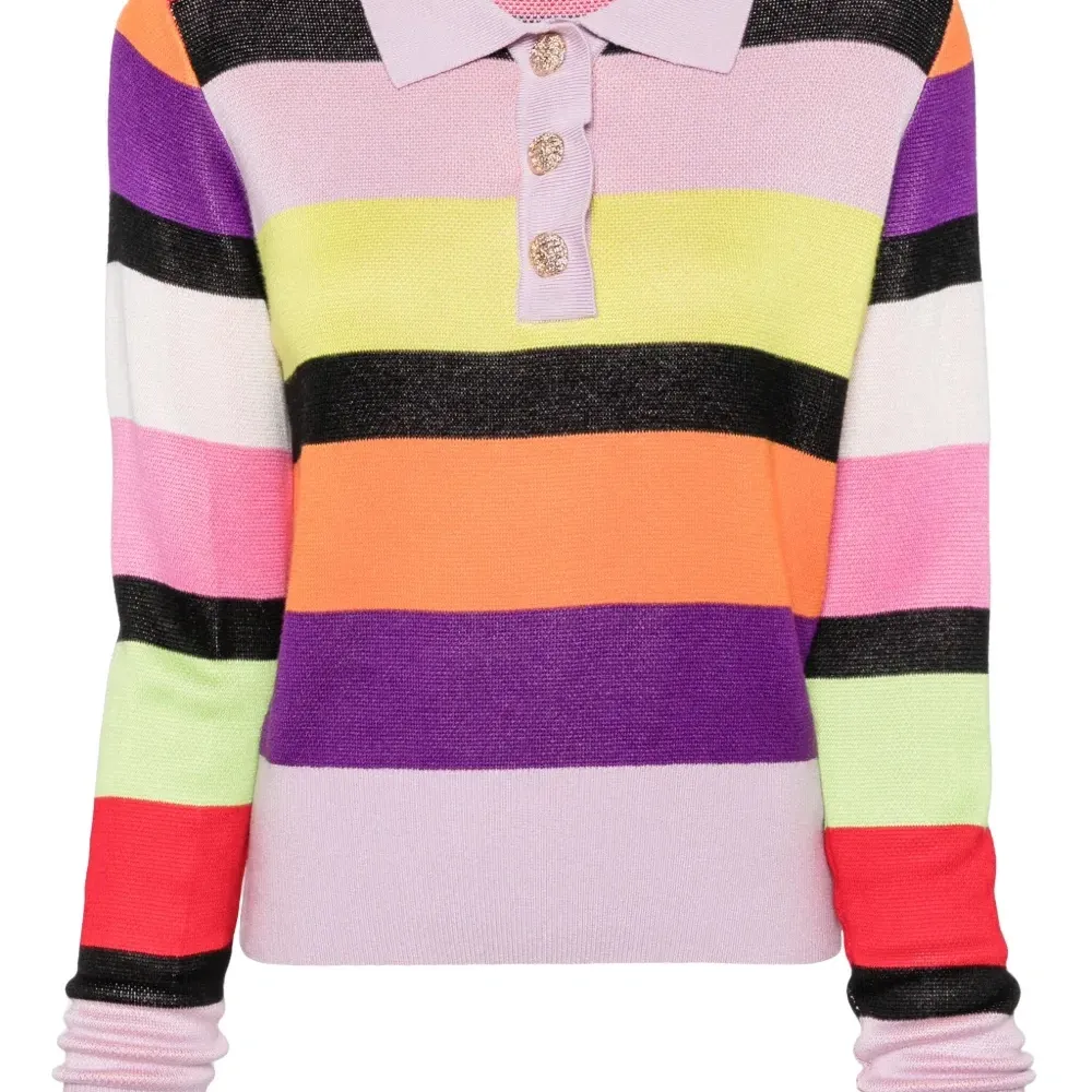 Полосатый джемпер Mary с воротником поло