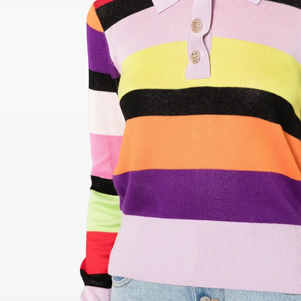 Полосатый джемпер Mary с воротником поло