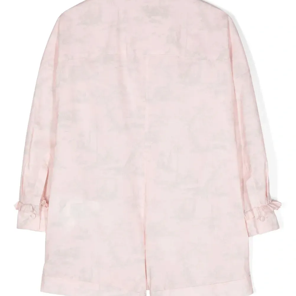 Поплиновый ромпер с принтом Toile de Jouy