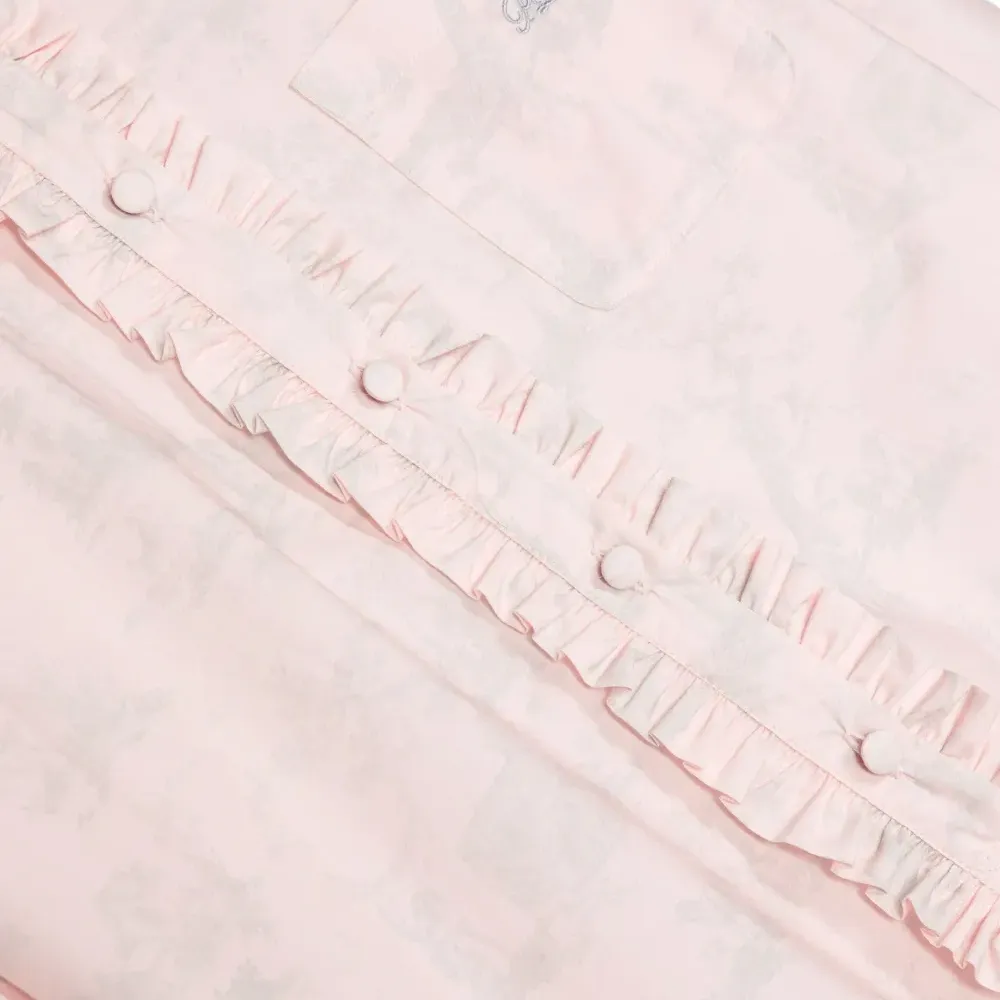 Поплиновый ромпер с принтом Toile de Jouy