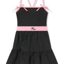 Платье с контрастной отделкой