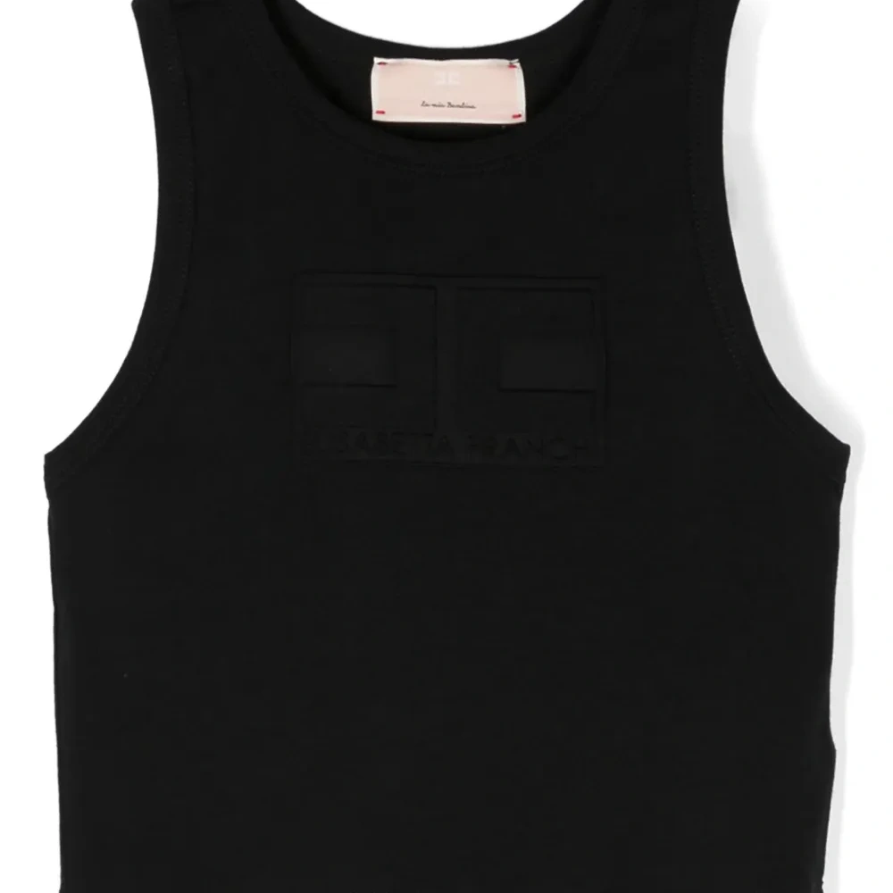 Топ из джерси с тисненым логотипом