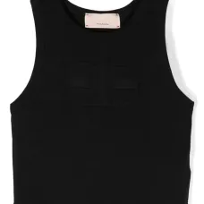 Топ из джерси с тисненым логотипом