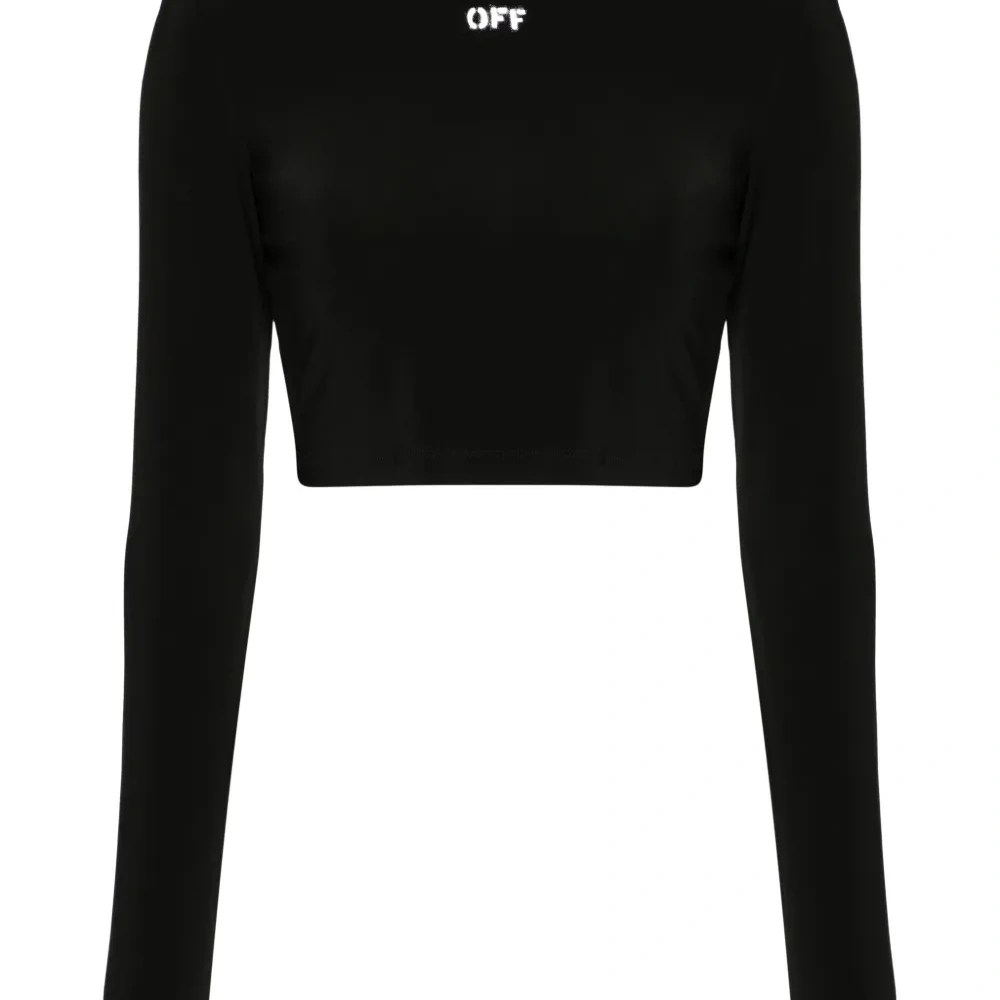 Укороченная футболка с логотипом