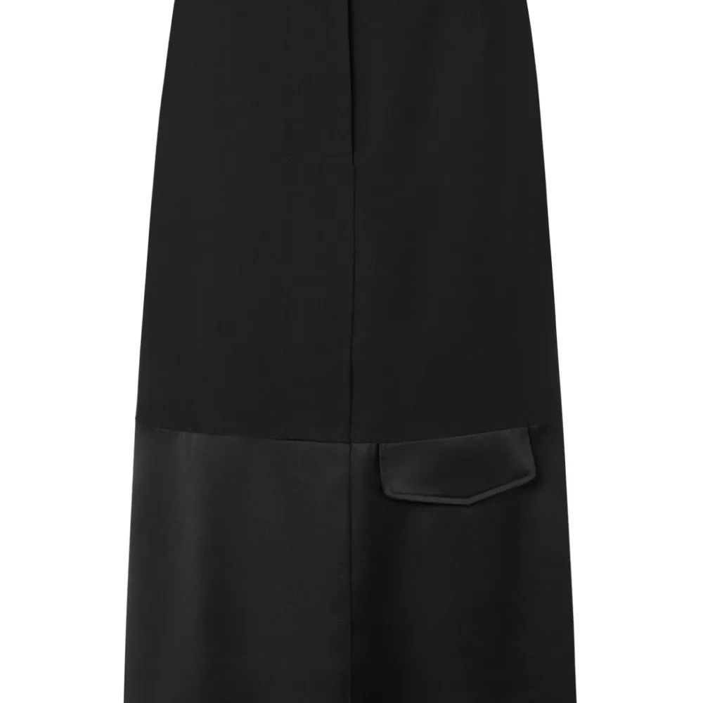 Юбка миди со вставками