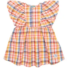 Платье в клетку с оборками