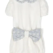 Комплект из футболки и шортов с крупным бантом Комплект из футболки и шортов с крупным бантом