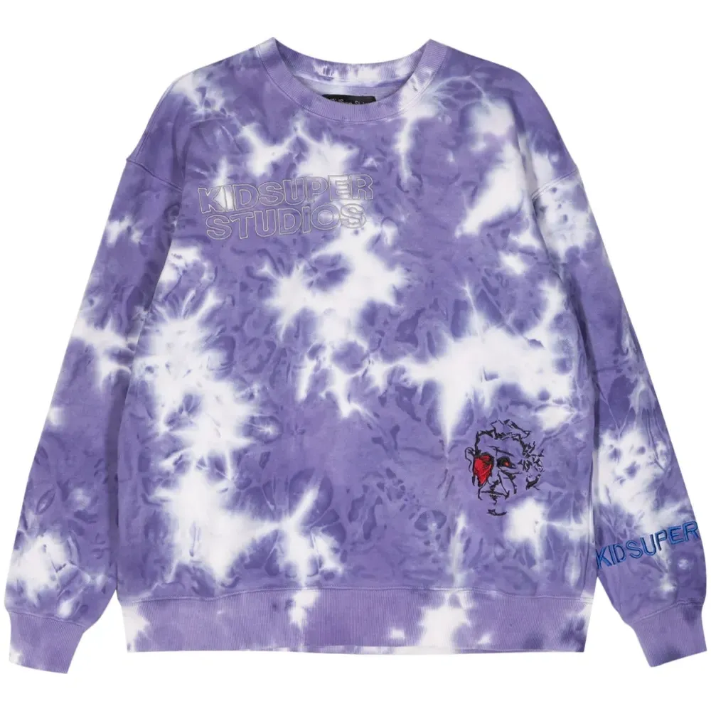 Толстовка с принтом тай-дай и вышивкой