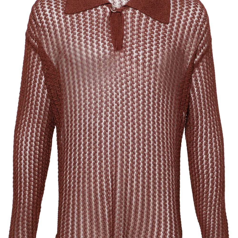 Трикотажная рубашка поло с длинными рукавами