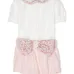 Комплект из футболки и шортов с крупным бантом