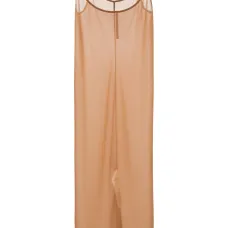 Полупрозрачное платье миди