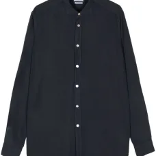 Рубашка с косым воротником и длинными рукавами