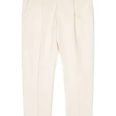 Брюки узкого кроя со складками