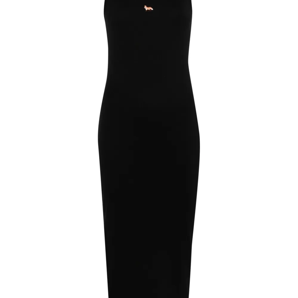 Платье миди в рубчик