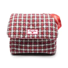 Стеганая пеленальная сумка в клетку тартан