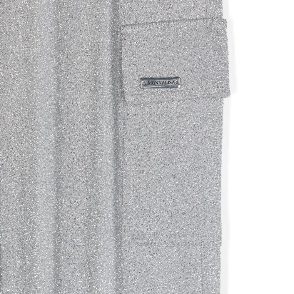 Брюки карго с люрексом