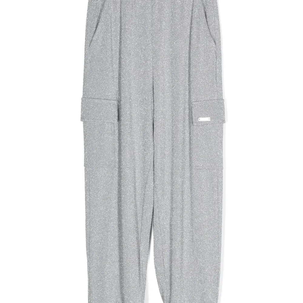 Брюки карго с люрексом