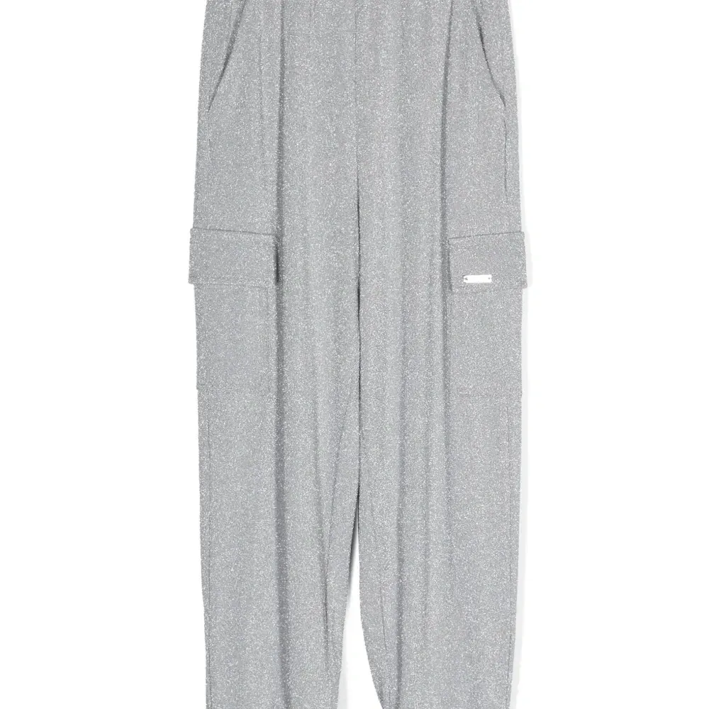 Брюки карго с люрексом