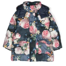 Пуховик с цветочным принтом Пуховик с цветочным принтом