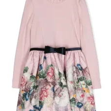 Расклешенное платье с цветочным принтом