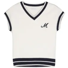 Жилет с V-образным вырезом и вышитым логотипом