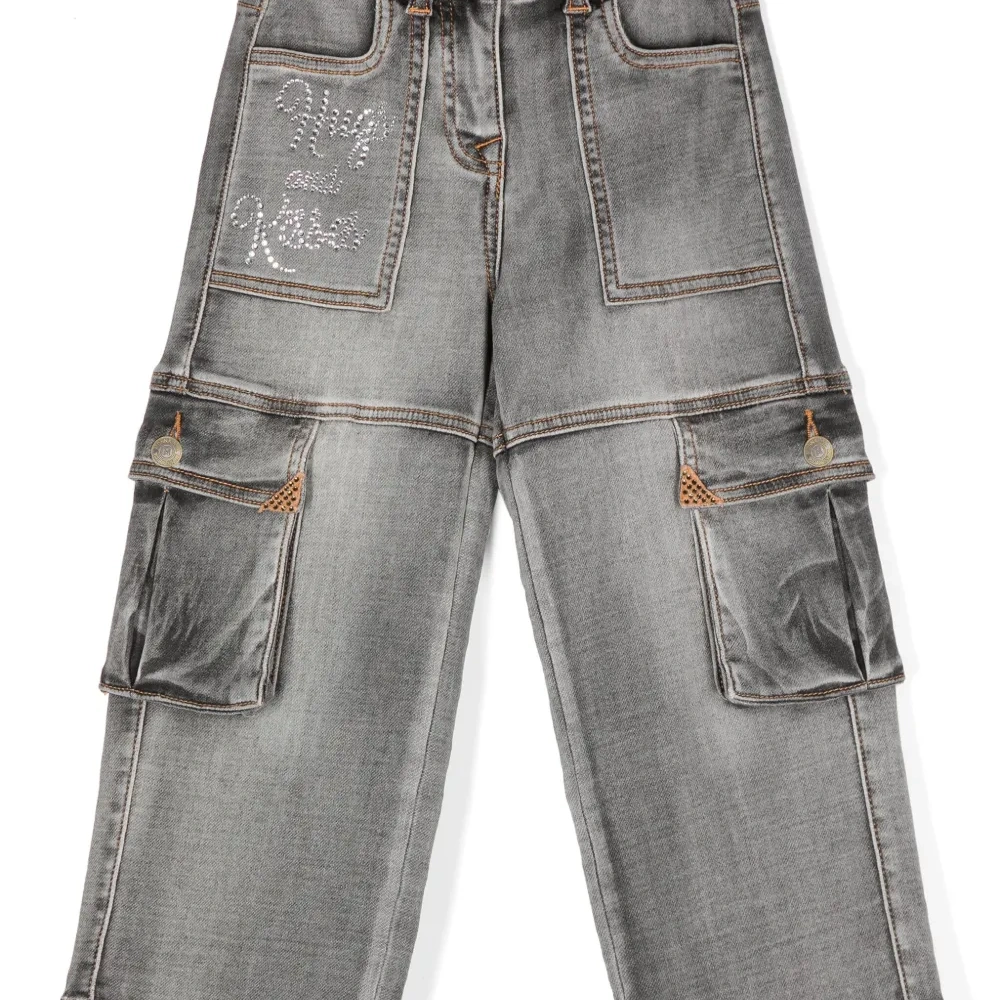 Джинсы с кристаллами