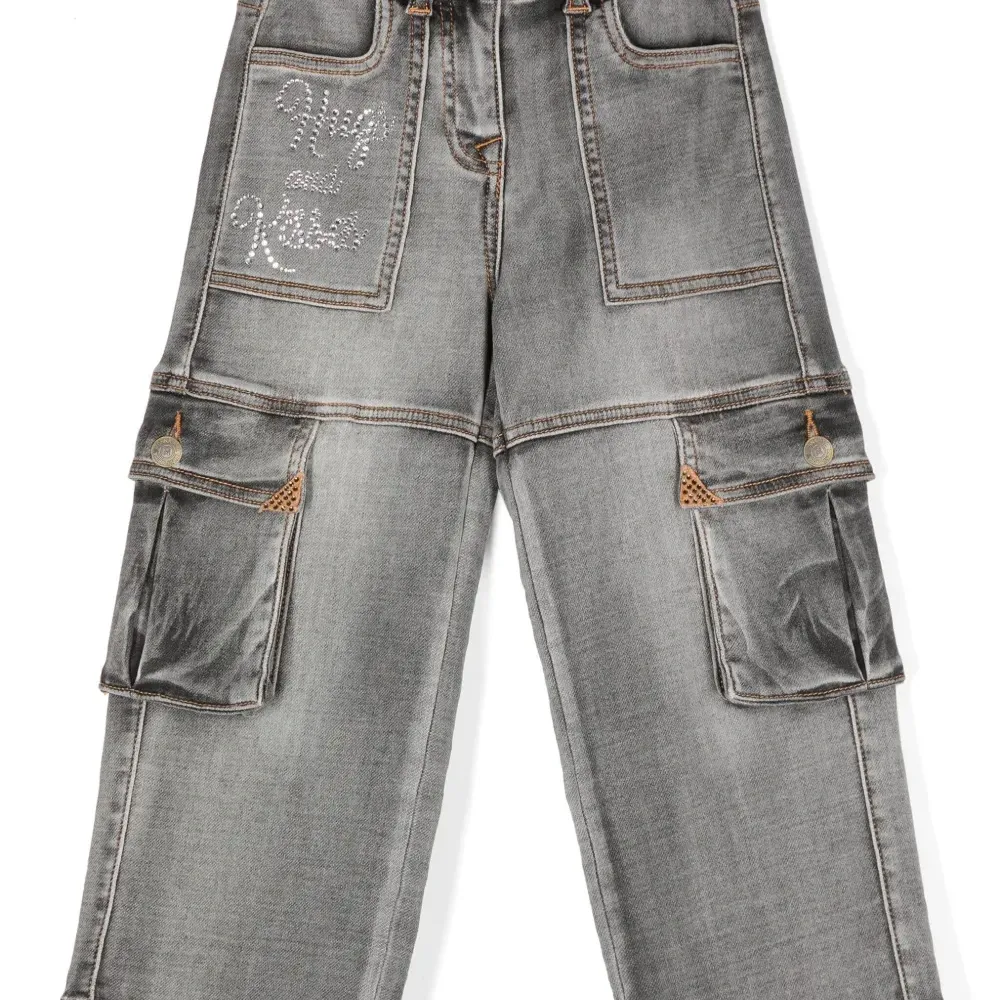 Джинсы с кристаллами