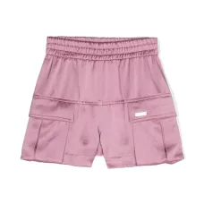 Атласные шорты прямого кроя