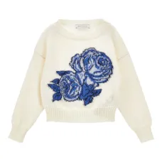 Трикотажный топ с вышивкой