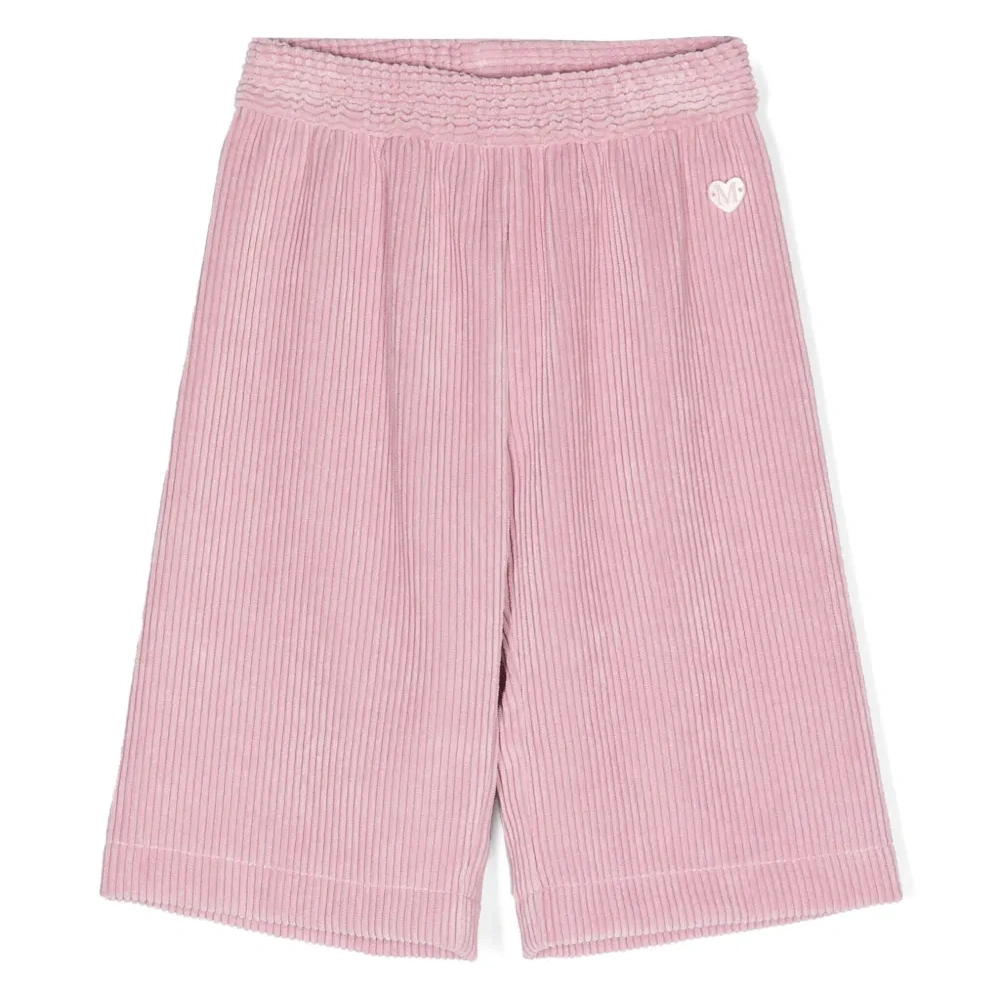 Вельветовые брюки широкого кроя с логотипом