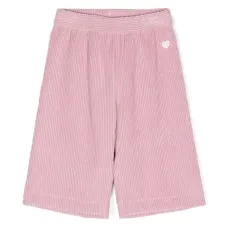 Вельветовые брюки широкого кроя с логотипом