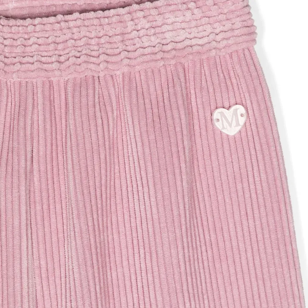 Вельветовые брюки широкого кроя с логотипом