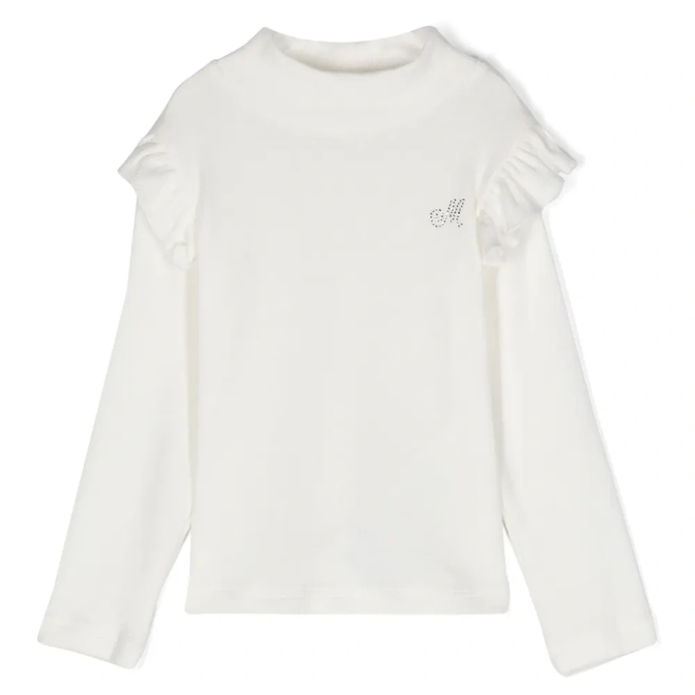 Блузка в рубчик с монограммой