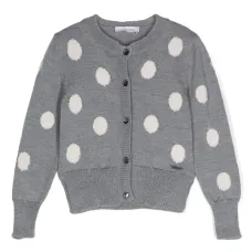 Шерстяной кардиган в горох