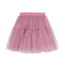 Пышная юбка из тюля с жаккардовым логотипом