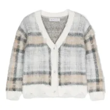 Фактурный кардиган в клетку