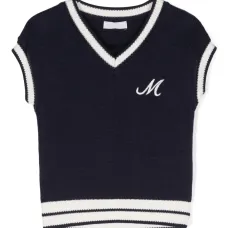 Трикотажный топ с вышитым логотипом