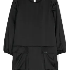 Атласное платье с логотипом