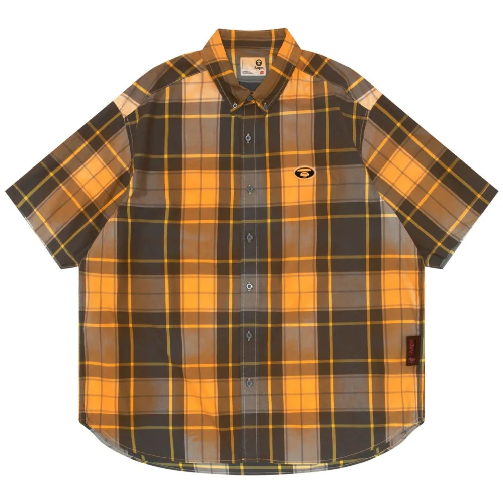 Клетчатая рубашка с логотипом