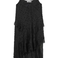 Платье миди с кружевом