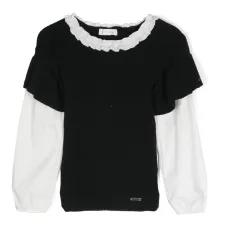 Трикотажная футболка с оборками