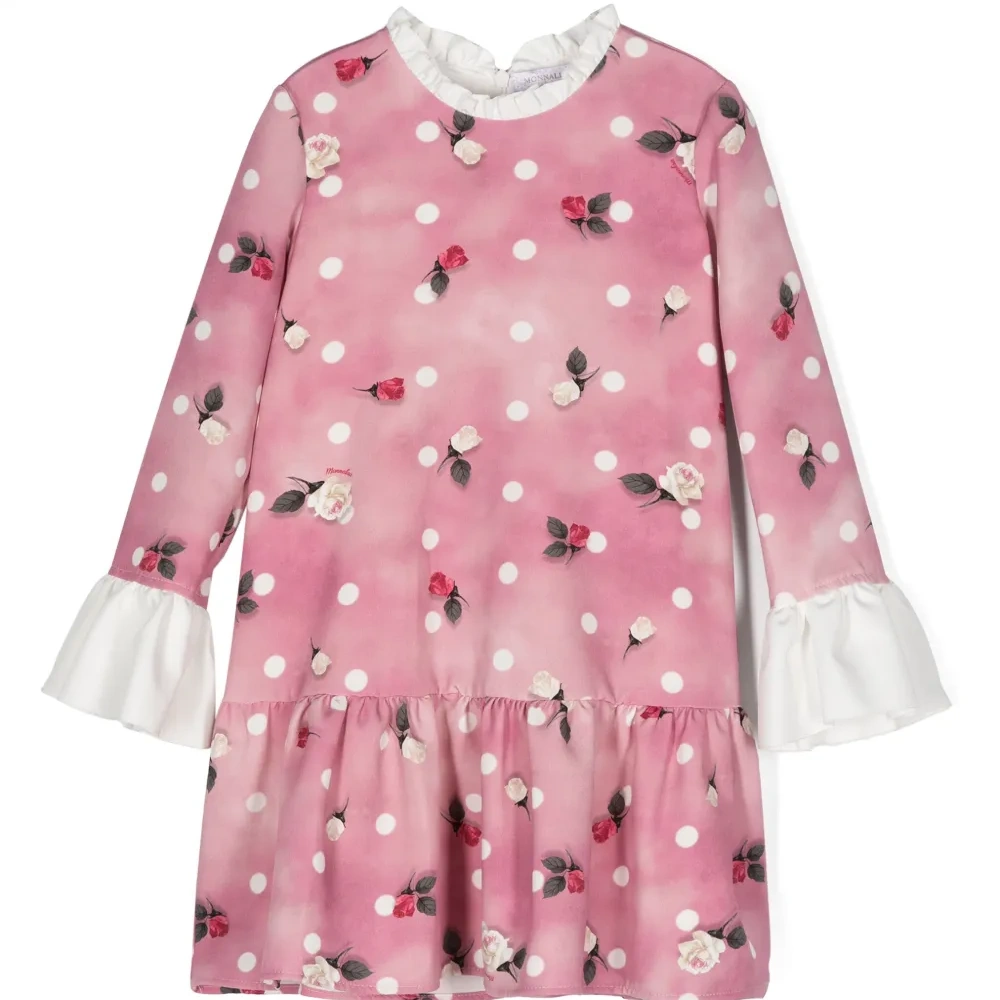 Расклешенное платье с цветочным принтом