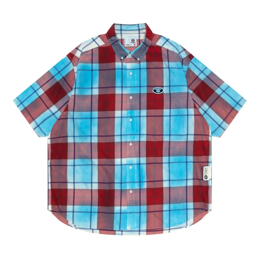 Клетчатая рубашка с логотипом