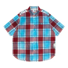 Клетчатая рубашка с логотипом