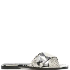 Босоножки со змеиным принтом