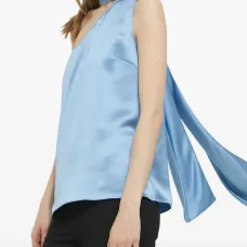 Блузка на одно плечо с шарфом