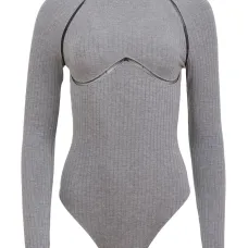 Боди в рубчик